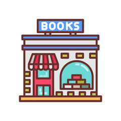 Books Store Filled Icons , Vector illustration
