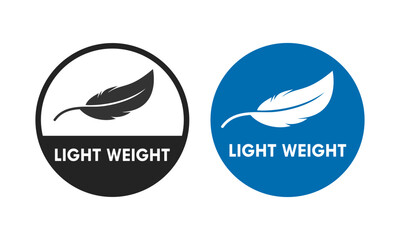 light weight feather design logo template illustration
