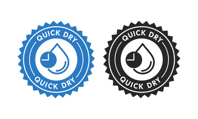 Quick dry badge logo design template illustration