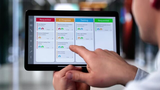 Scrum Project Manager Using Scrum Board