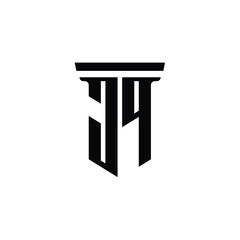 JQ monogram logo design letter text name symbol monochrome logotype alphabet character simple logo