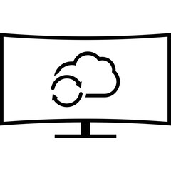 Simple vector icon monitor