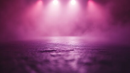 Pink Foggy Stage Lighting Abstract Background