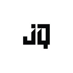 JQ monogram logo design letter text name symbol monochrome logotype alphabet character simple logo
