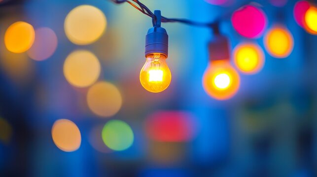 Vibrant electrical wires set against a blurred backdrop - Powered by Adobe