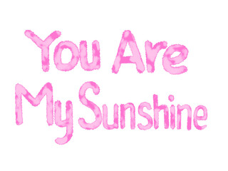 You are my sunshine text 