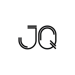 JQ monogram logo design letter text name symbol monochrome logotype alphabet character simple logo