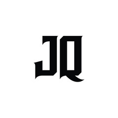 JQ monogram logo design letter text name symbol monochrome logotype alphabet character simple logo