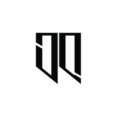 JQ monogram logo design letter text name symbol monochrome logotype alphabet character simple logo