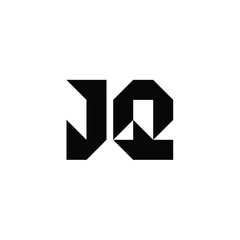 JQ monogram logo design letter text name symbol monochrome logotype alphabet character simple logo