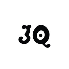 JQ monogram logo design letter text name symbol monochrome logotype alphabet character simple logo