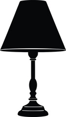 Table lamp silhouette illustration.