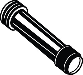 Tube light fluorescent tube silhouette illustration