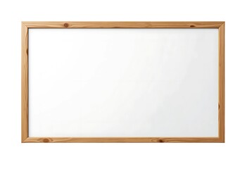 A white empty chalkboard with wood frame Isolate in white background 