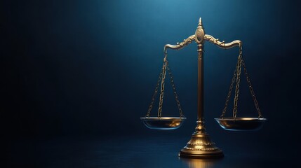 Golden Scales of Justice: Symbol of Law and Equality