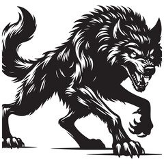 wolf black silhouette 