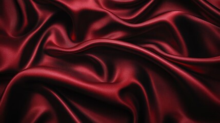 Obraz premium Crimson Silk Drapery: A Luxurious Texture
