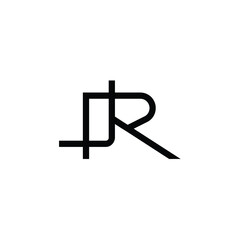 JR monogram logo design letter text name symbol monochrome logotype alphabet character simple logo