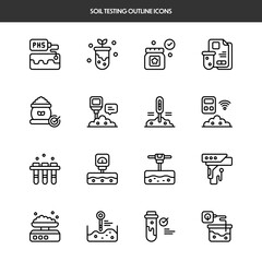 Soil Testing Icons