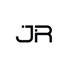 JR monogram logo design letter text name symbol monochrome logotype alphabet character simple logo