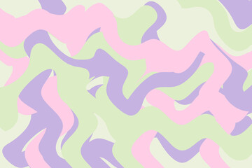 Pink green purple doodle abstract background. Illustration for banner, poster, card