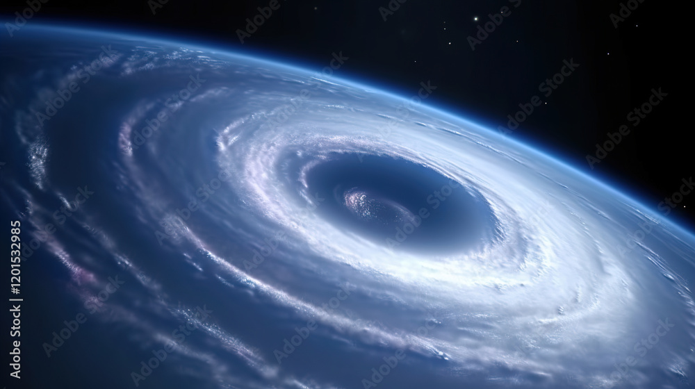 Canvas Prints earth's atmospheric vortex from space