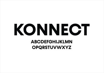 Obraz premium Konnect font for logo and headline. Isolated vector typeset