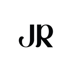 JR monogram logo design letter text name symbol monochrome logotype alphabet character simple logo