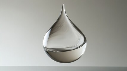 Fototapeta premium Glass Sculpture of a Water Droplet