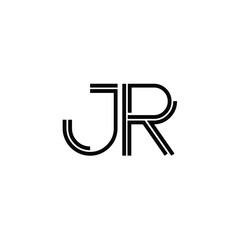 JR monogram logo design letter text name symbol monochrome logotype alphabet character simple logo