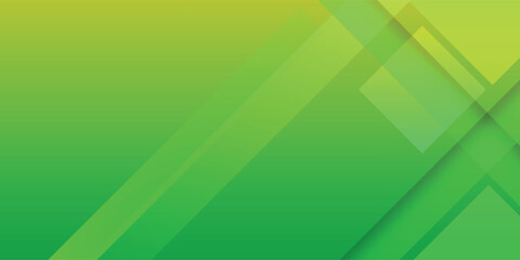 abstract green geometric banner background with diagonal stripes and shadow. vector illustration