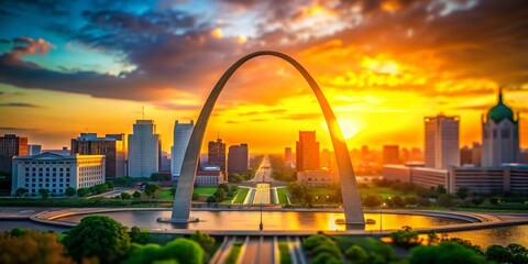 St. Louis Gateway Arch National Park, Iconic Landmark, Missouri, USA, Travel Photography