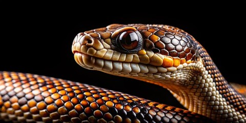 Obraz premium Striking Snake Close-up: High-Detail Reptile Photography
