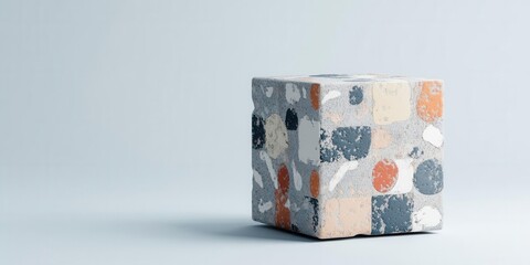 3D rendered cube composed of statistical data elements, symbolizing the power of insights in analytics