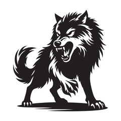 wolf black silhouette 