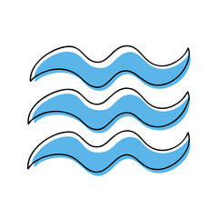 water waves icon, water waves vector illustration-simple illustration of water waves, perfect for water waves logos and themed design 