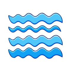water waves icon, water waves vector illustration-simple illustration of water waves, perfect for water waves logos and themed design 