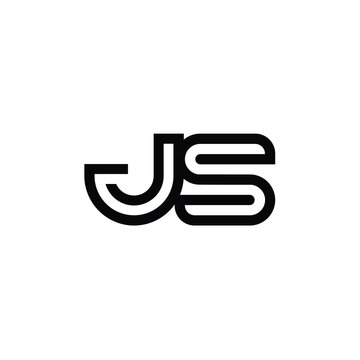 JS monogram logo design letter text name symbol monochrome logotype alphabet character simple logo