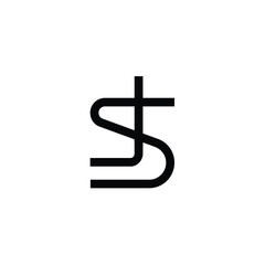 JS monogram logo design letter text name symbol monochrome logotype alphabet character simple logo