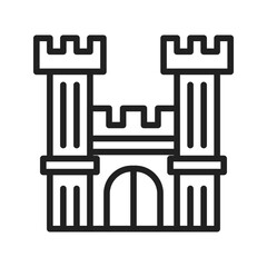 Castle icon vector image. Suitable for mobile apps, web apps and print media.