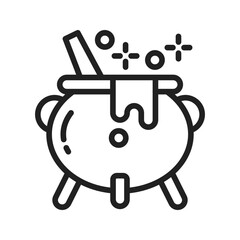 Cauldron icon vector image. Suitable for mobile apps, web apps and print media.
