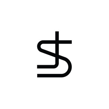 JS monogram logo design letter text name symbol monochrome logotype alphabet character simple logo