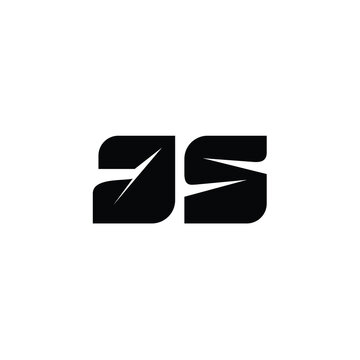 JS monogram logo design letter text name symbol monochrome logotype alphabet character simple logo