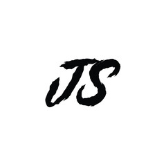 JS monogram logo design letter text name symbol monochrome logotype alphabet character simple logo
