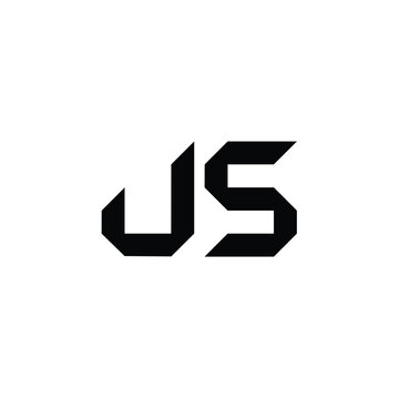 JS monogram logo design letter text name symbol monochrome logotype alphabet character simple logo