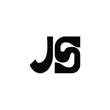 JS monogram logo design letter text name symbol monochrome logotype alphabet character simple logo