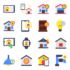 Pack of Smart Home Flat Icon