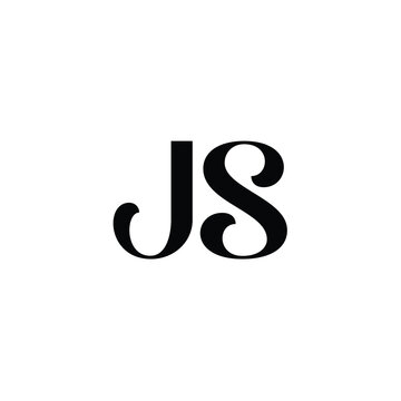 JS monogram logo design letter text name symbol monochrome logotype alphabet character simple logo