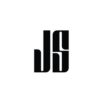 JS monogram logo design letter text name symbol monochrome logotype alphabet character simple logo