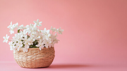Obraz premium Flowers in basket.